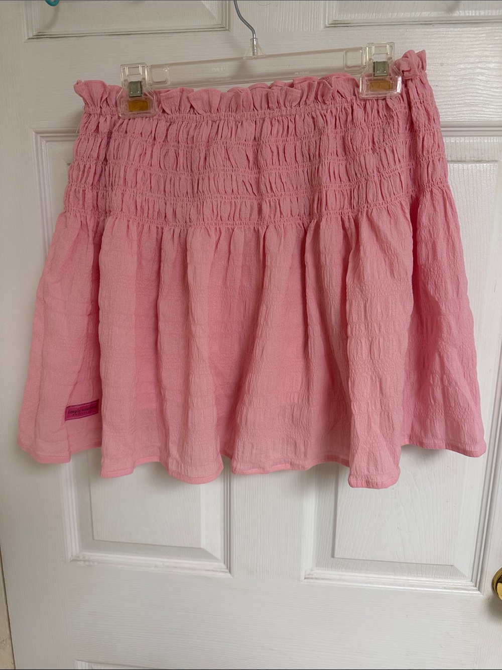 Simply Southern Pink Smocked Circle Skirt